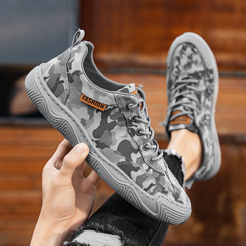 Summer Shoes Men Fashion Breathable Camouflage Casual Shoes Men Sneakers Flats Outdoor Walking Non-slip Loafers Shoes - Image 4