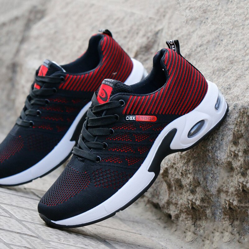 Men's running shoes light air cushion sneakers comfortable and breathable large size 48 mesh summer outdoor sports casual shoes - Image 2