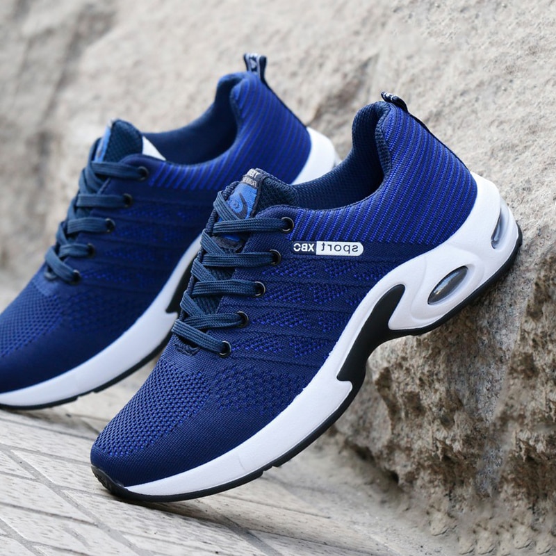 Men's running shoes light air cushion sneakers comfortable and breathable large size 48 mesh summer outdoor sports casual shoes - Image 4